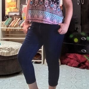 Hilfiger Women Crop Dark Blue Jeans Tommy Hilfiger Sz 12